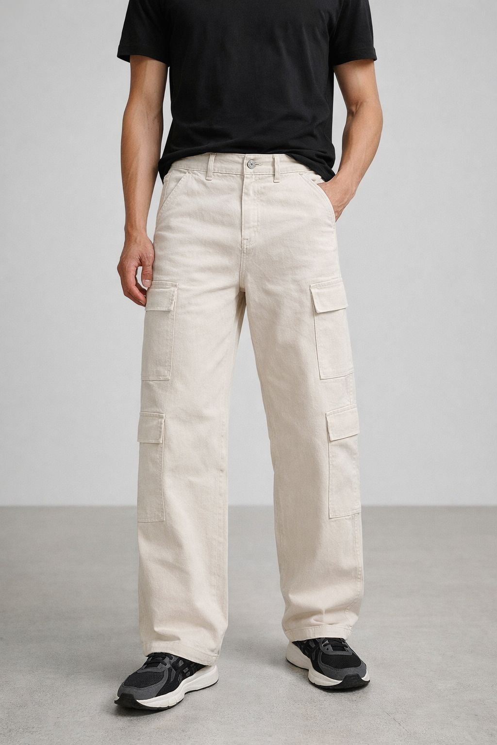 Ecru Washed Cargo Denim Manufacturer